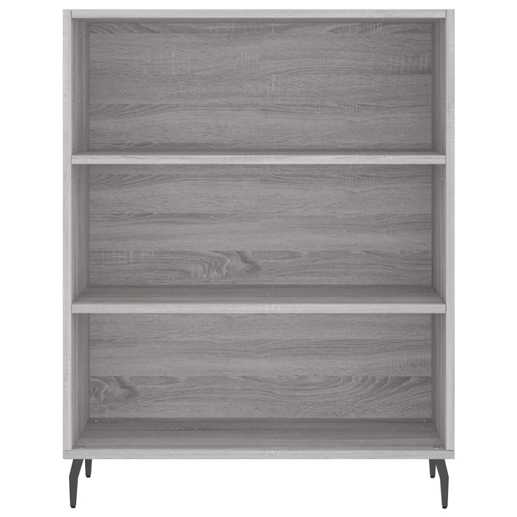 højskab 69,5x34x180 cm konstrueret træ grå sonoma-eg