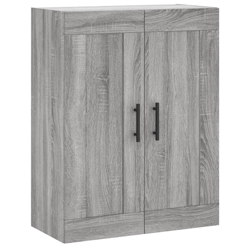 højskab 69,5x34x180 cm konstrueret træ grå sonoma-eg