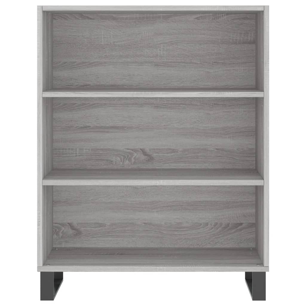 højskab 69,5x34x180 cm konstrueret træ grå sonoma-eg