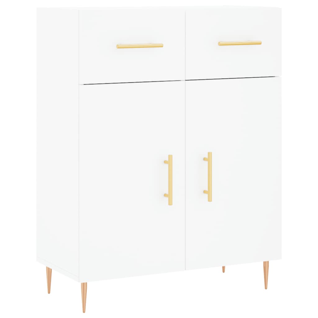højskab 69,5x34x180 cm konstrueret træ hvid