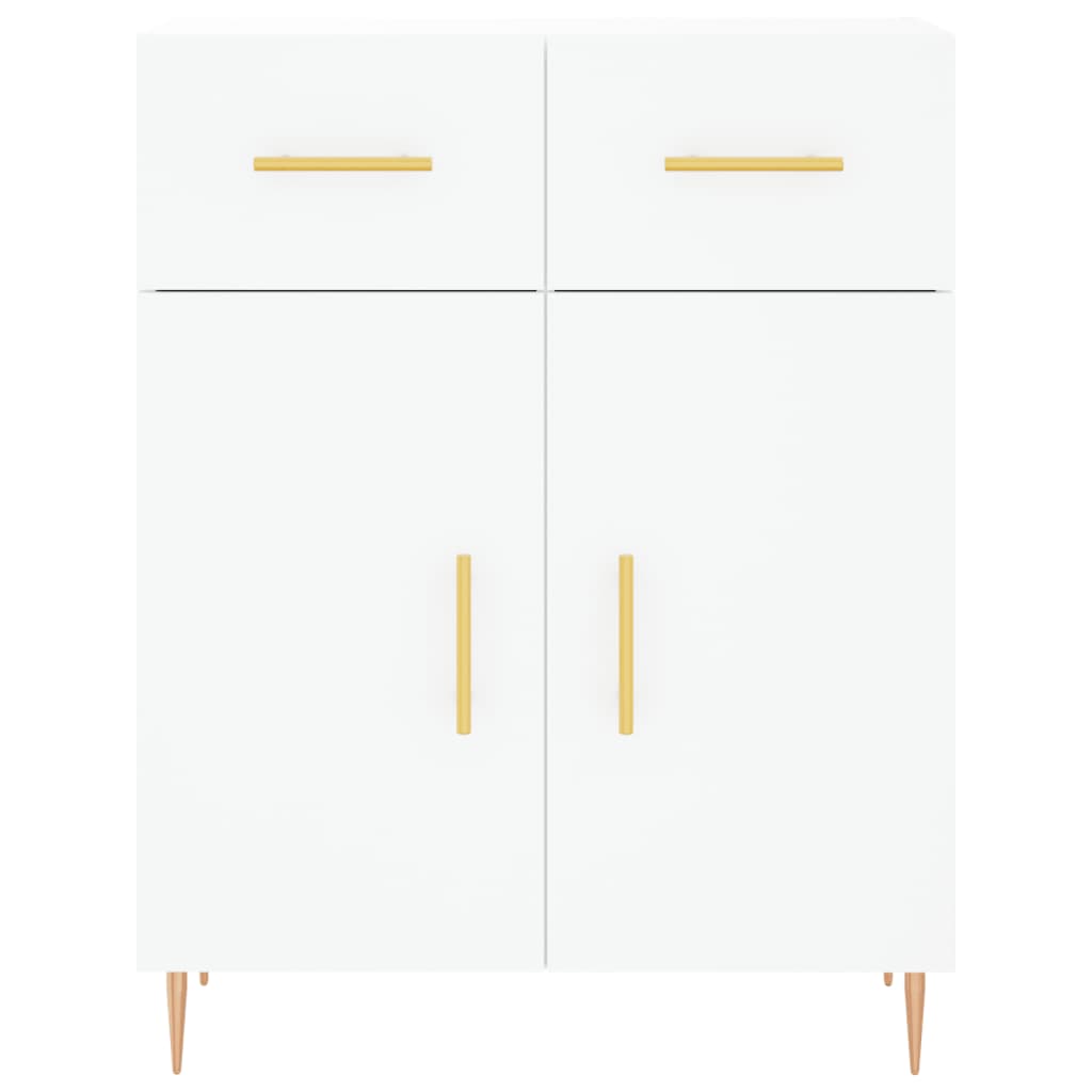 højskab 69,5x34x180 cm konstrueret træ hvid
