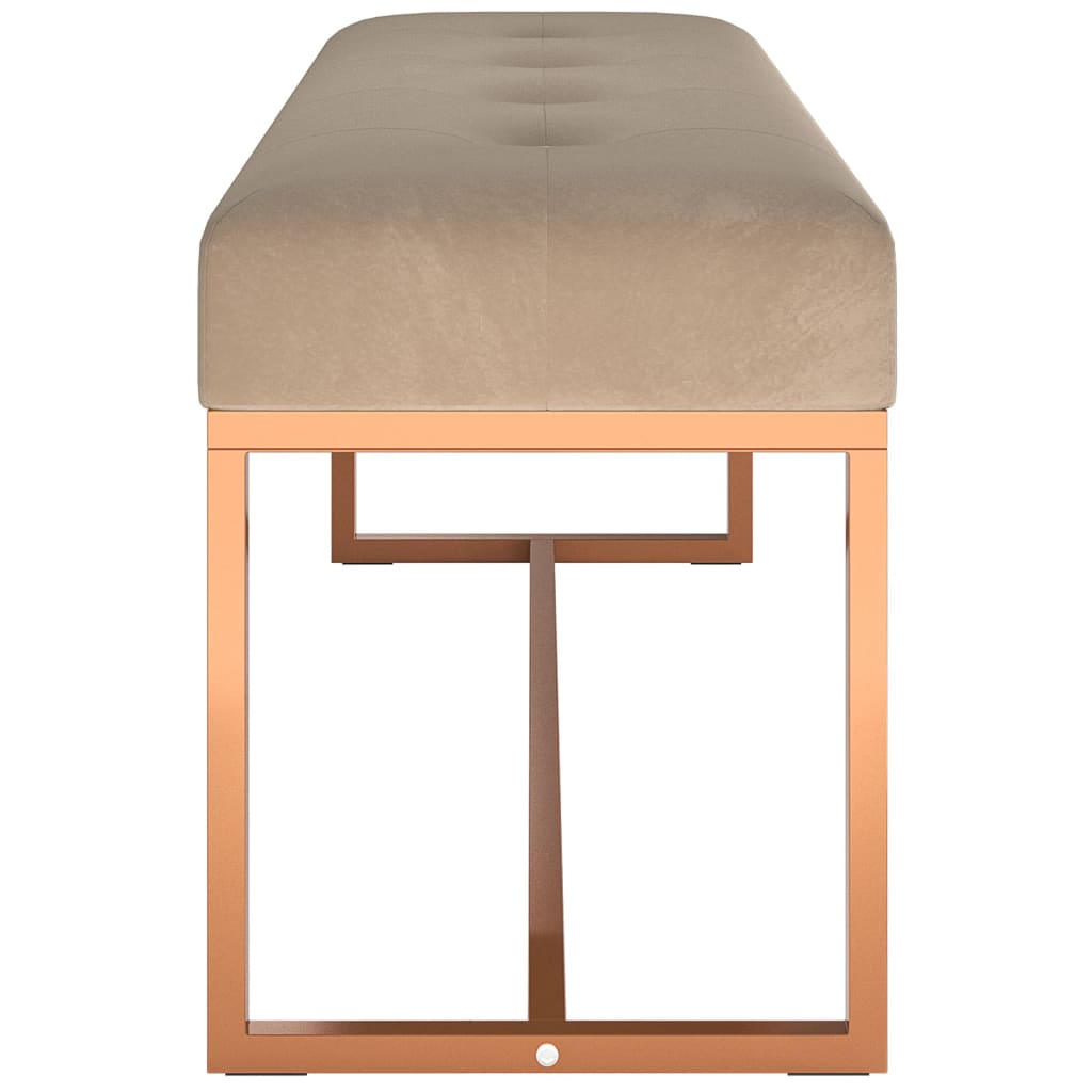bænk 110x36x45 cm velour beige