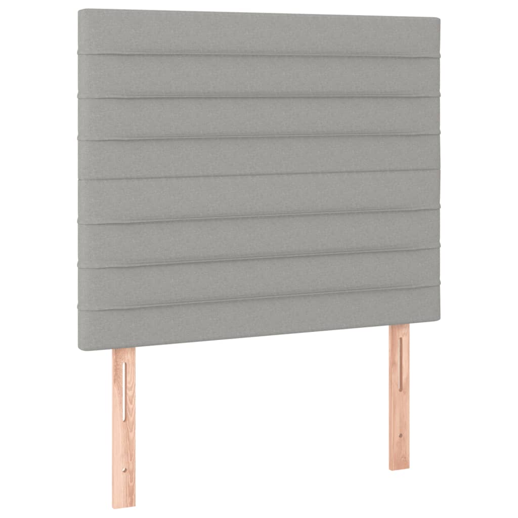 kontinentalseng med madras 90x200 cm stof lysegrå