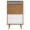 skoskab MOLDE 59,5x35x103 cm massivt fyrretræ brun
