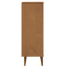 skoskab MOLDE 59,5x35x103 cm massivt fyrretræ brun