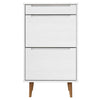 skoskab MOLDE 59,5x35x103 cm massivt fyrretræ hvid