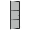 dør 83x201,5 cm mat glas og aluminium sort