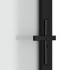 dør 83x201,5 cm mat glas og aluminium sort
