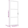 dør 83x201,5 cm mat glas og aluminium sort