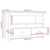 tv-bord 79x35x52 cm massivt fyrretræ