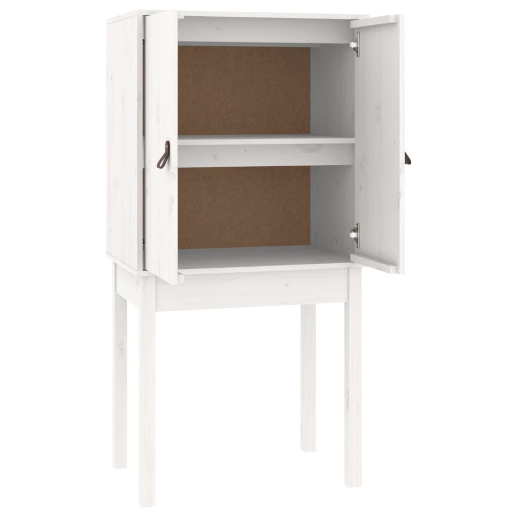 højskab 60x40x120 cm massivt fyrretræ hvid