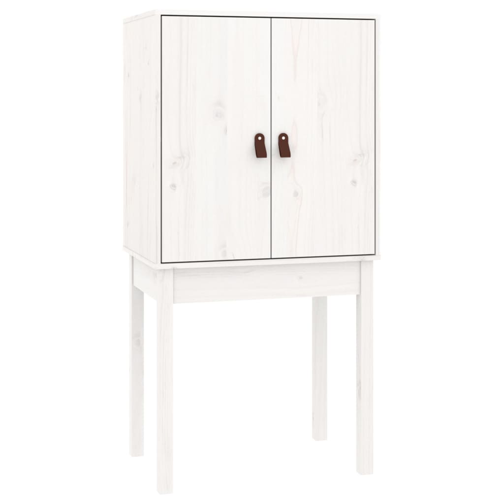højskab 60x40x120 cm massivt fyrretræ hvid