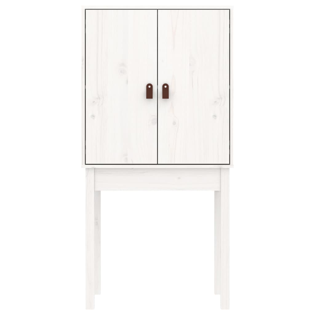 højskab 60x40x120 cm massivt fyrretræ hvid