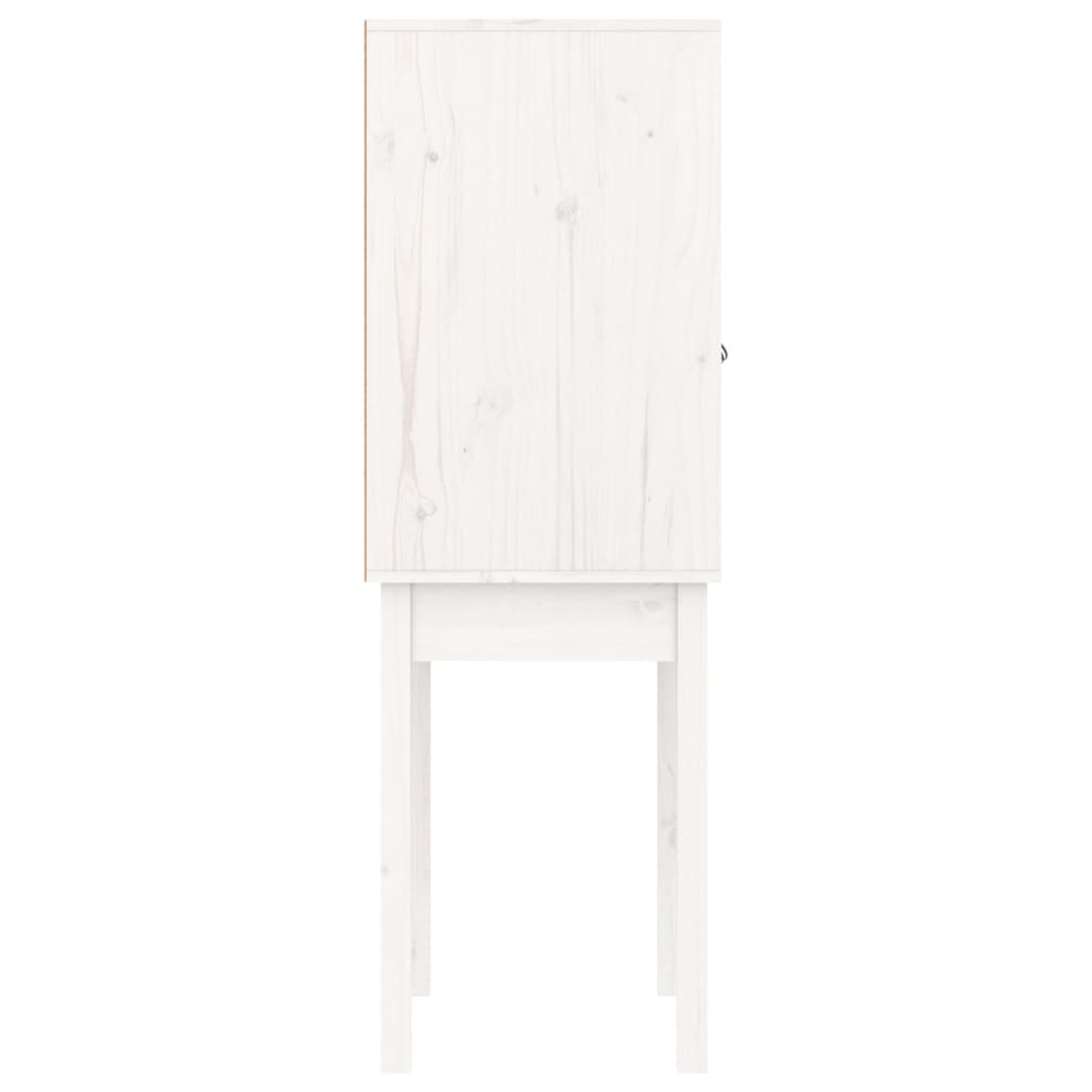 højskab 60x40x120 cm massivt fyrretræ hvid