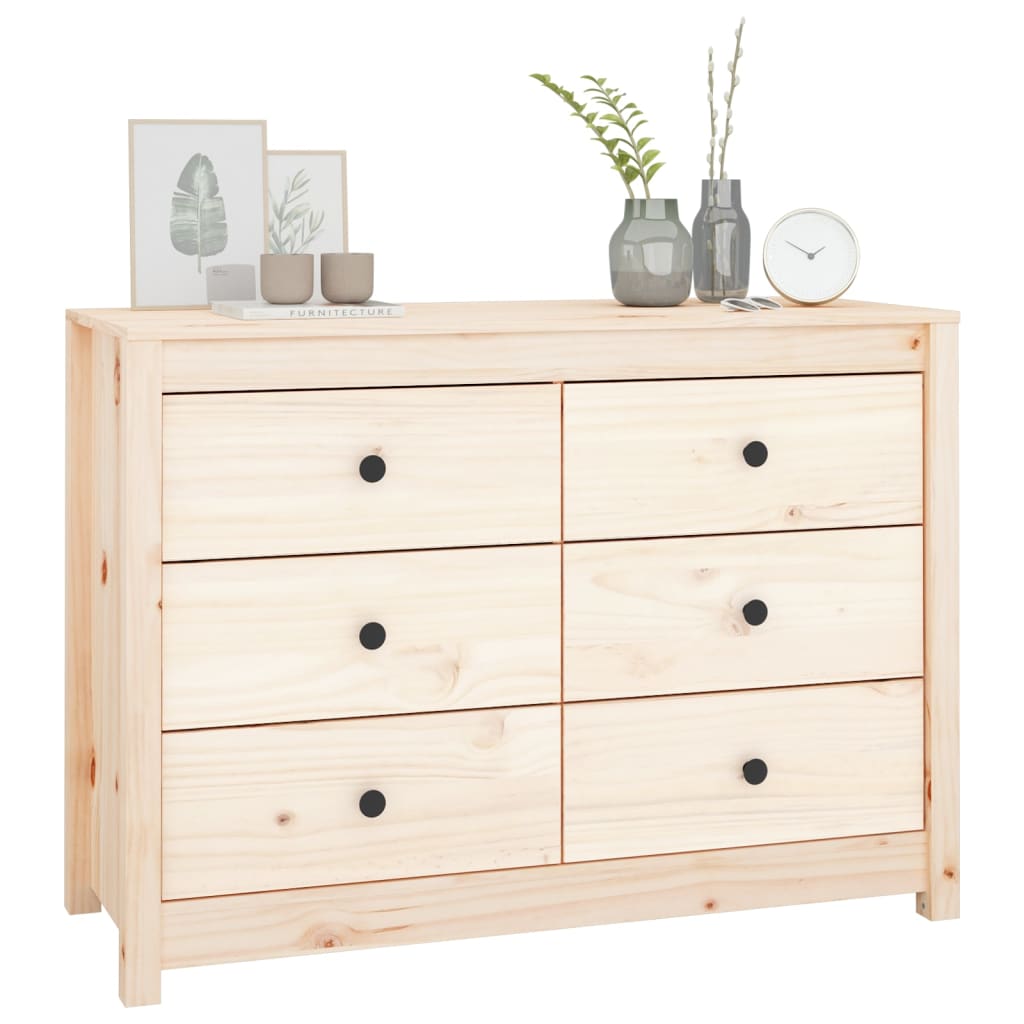 kommode 100x40x72 cm massivt fyrretræ