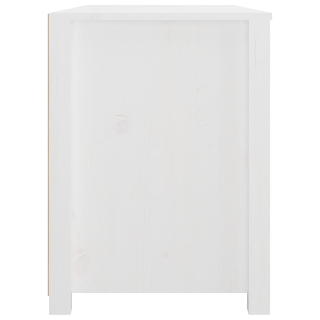 kommode 100x40x54 cm massivt fyrretræ hvid