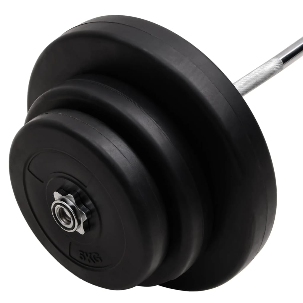 curl-vægtstang med skiver 60 kg