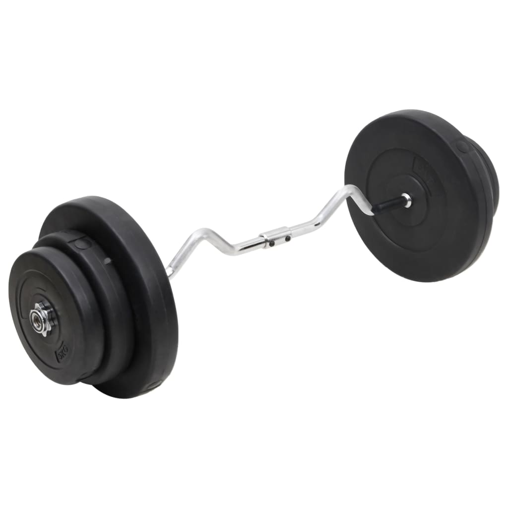 curl-vægtstang med skiver 60 kg