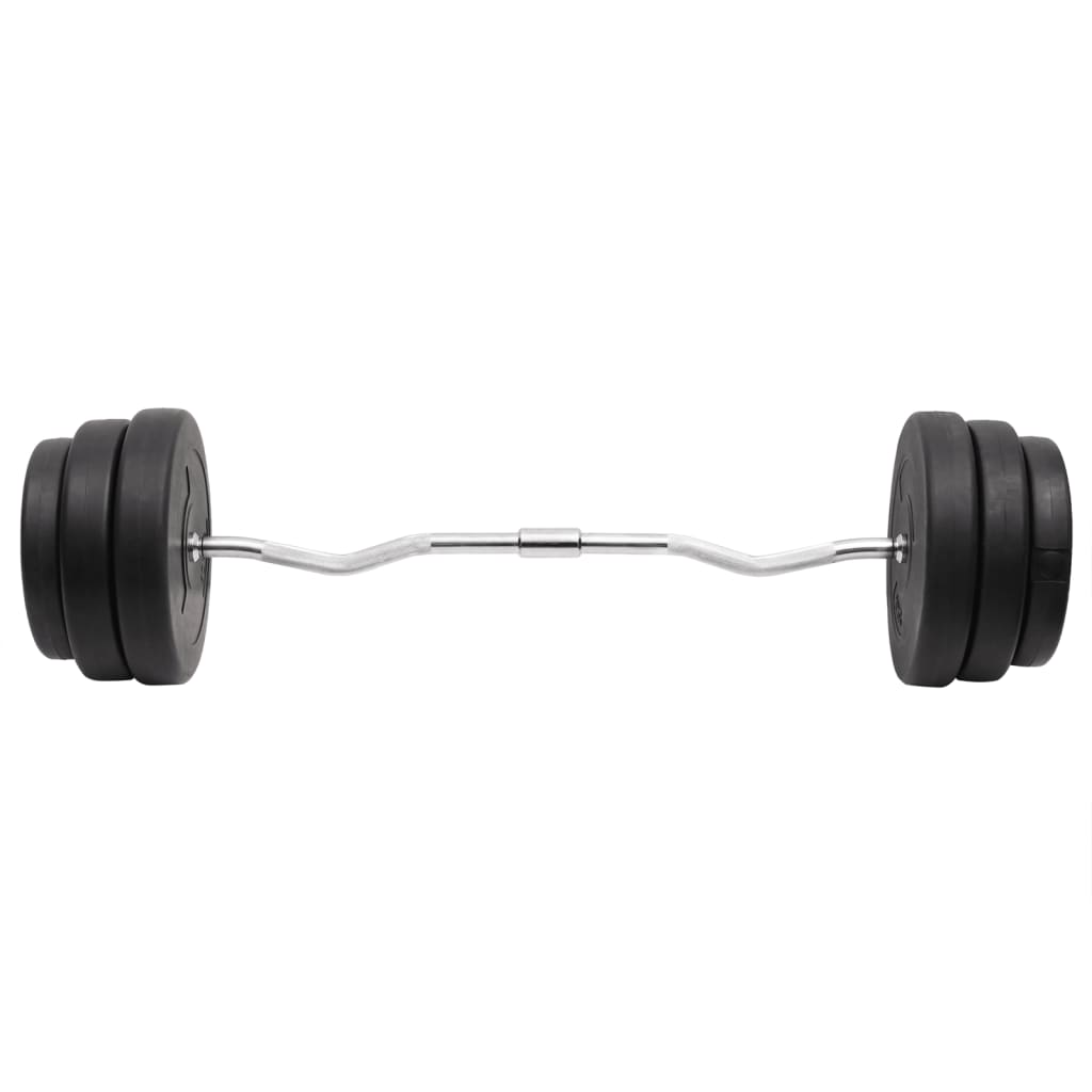 curl-vægtstang med skiver 90 kg