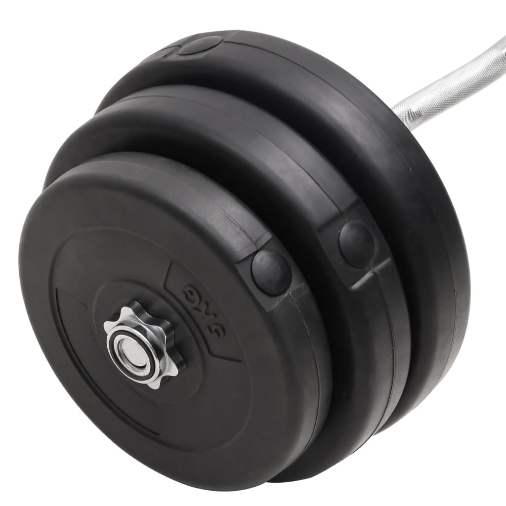 curl-vægtstang med skiver 90 kg