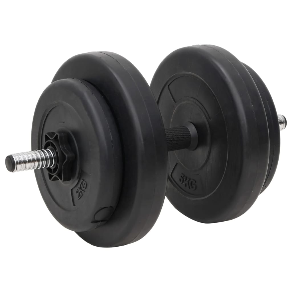 vægtstang og håndvægt med skiver 60 kg