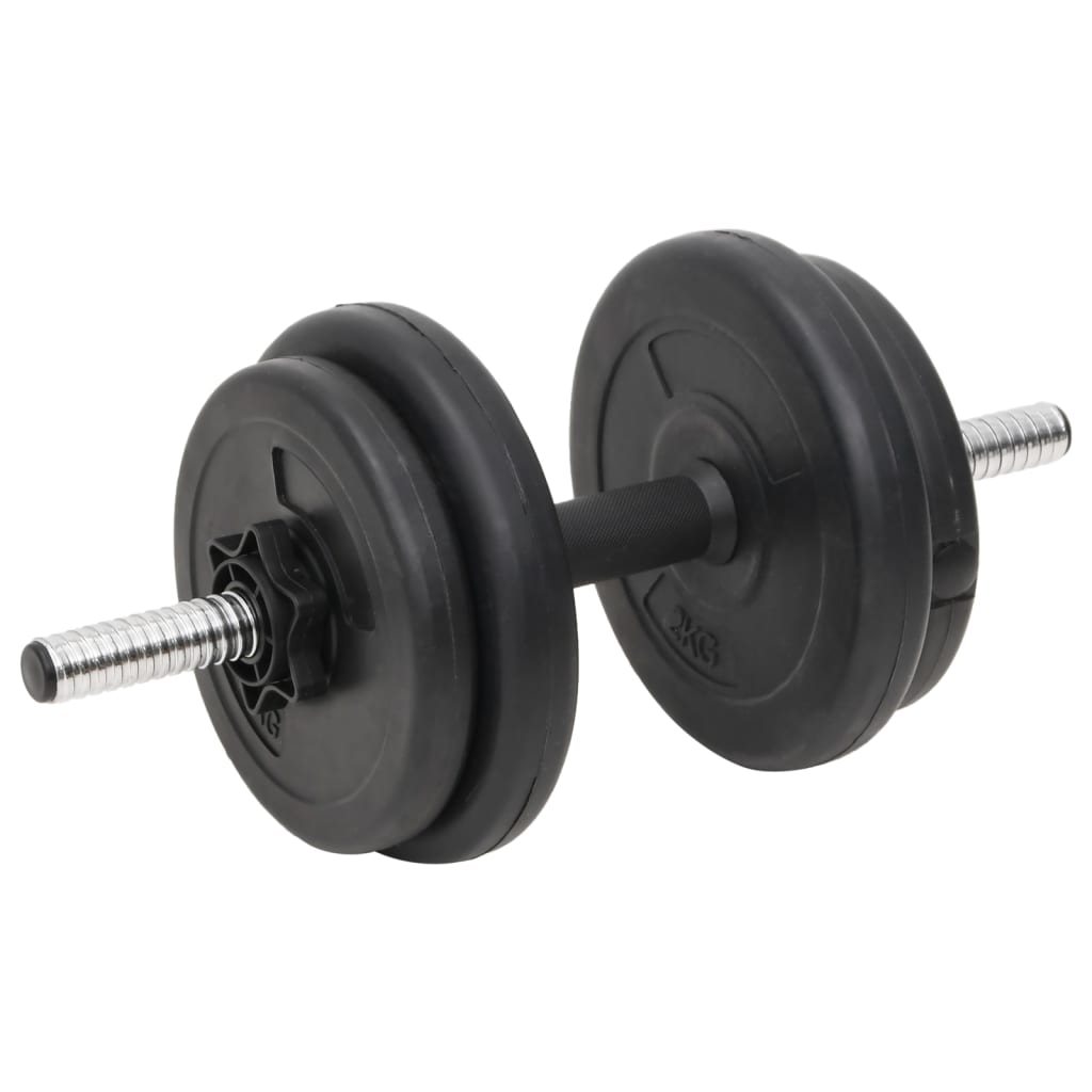 vægtstang og håndvægt med skiver 60 kg