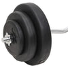 vægtstang og håndvægt med skiver 60 kg