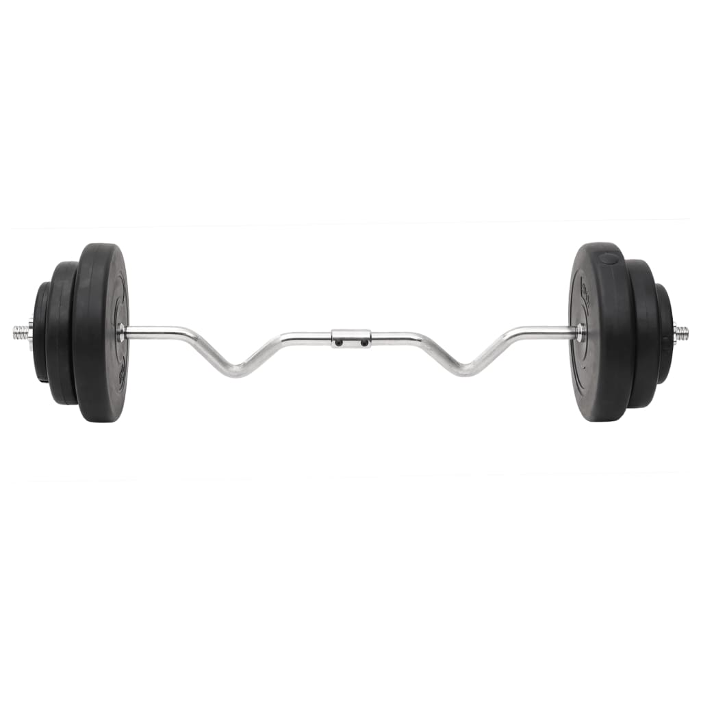curl-vægtstang og håndvægt med skiver 60 kg
