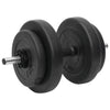 curl-vægtstang og håndvægt med skiver 60 kg