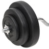 curl-vægtstang og håndvægt med skiver 60 kg