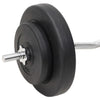 vægtstang og håndvægt med skiver 60 kg