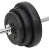 vægtstang og håndvægt med skiver 90 kg