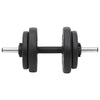 vægtstang og håndvægt med skiver 90 kg
