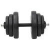 vægtstang og håndvægt med skiver 120 kg