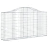 buede gabionkurve 10 stk. 200x30x100/120 cm galvaniseret jern