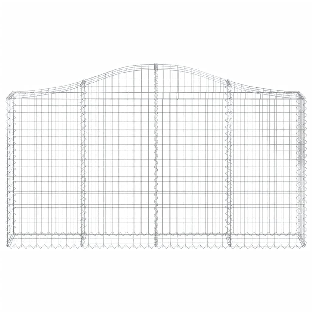 buede gabionkurve 10 stk. 200x30x100/120 cm galvaniseret jern