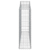 buede gabionkurve 12 stk. 200x30x100/120 cm galvaniseret jern