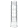 buede gabionkurve 14 stk. 200x30x100/120 cm galvaniseret jern