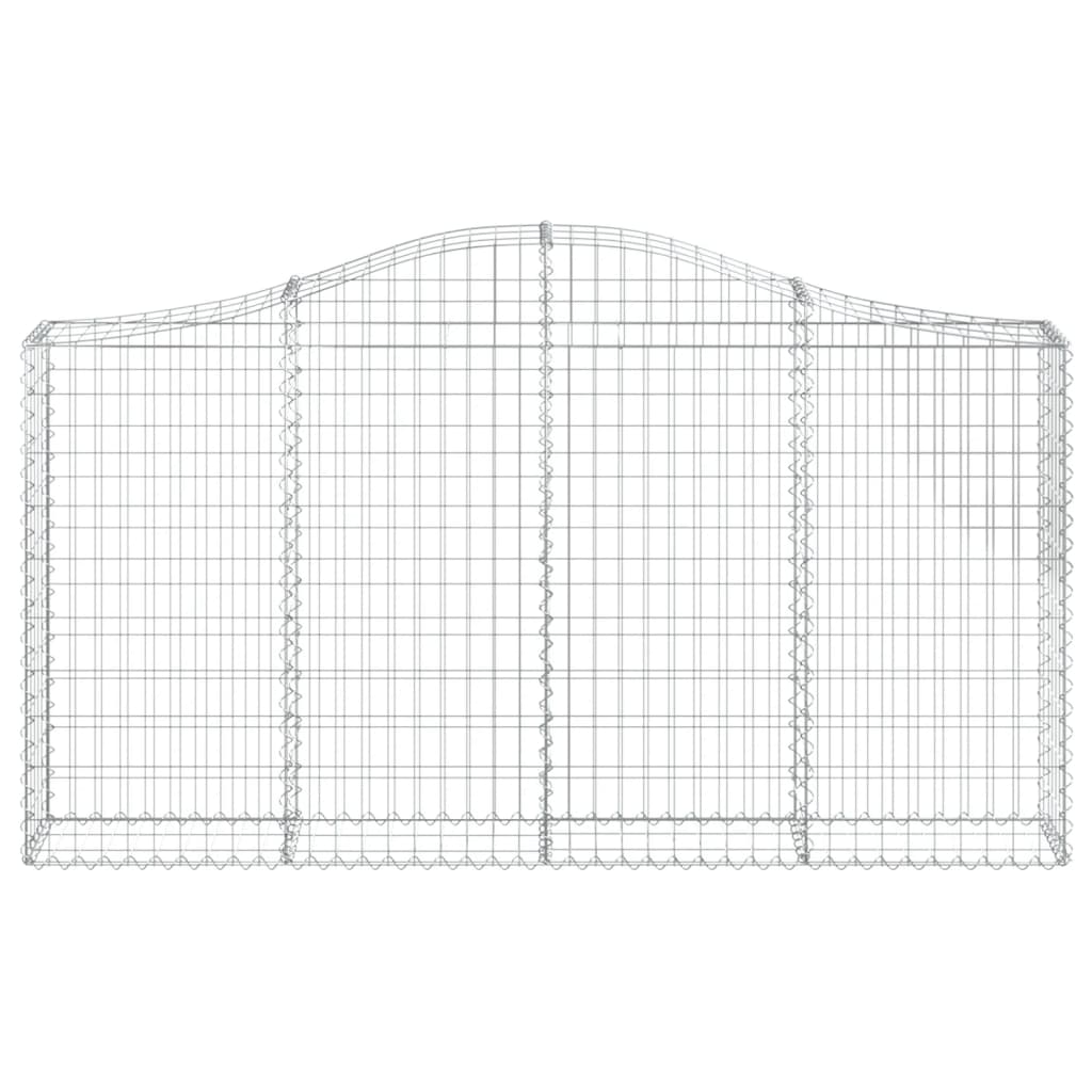 buede gabionkurve 18 stk. 200x30x100/120 cm galvaniseret jern