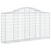 buede gabionkurve 20 stk. 200x30x100/120 cm galvaniseret jern