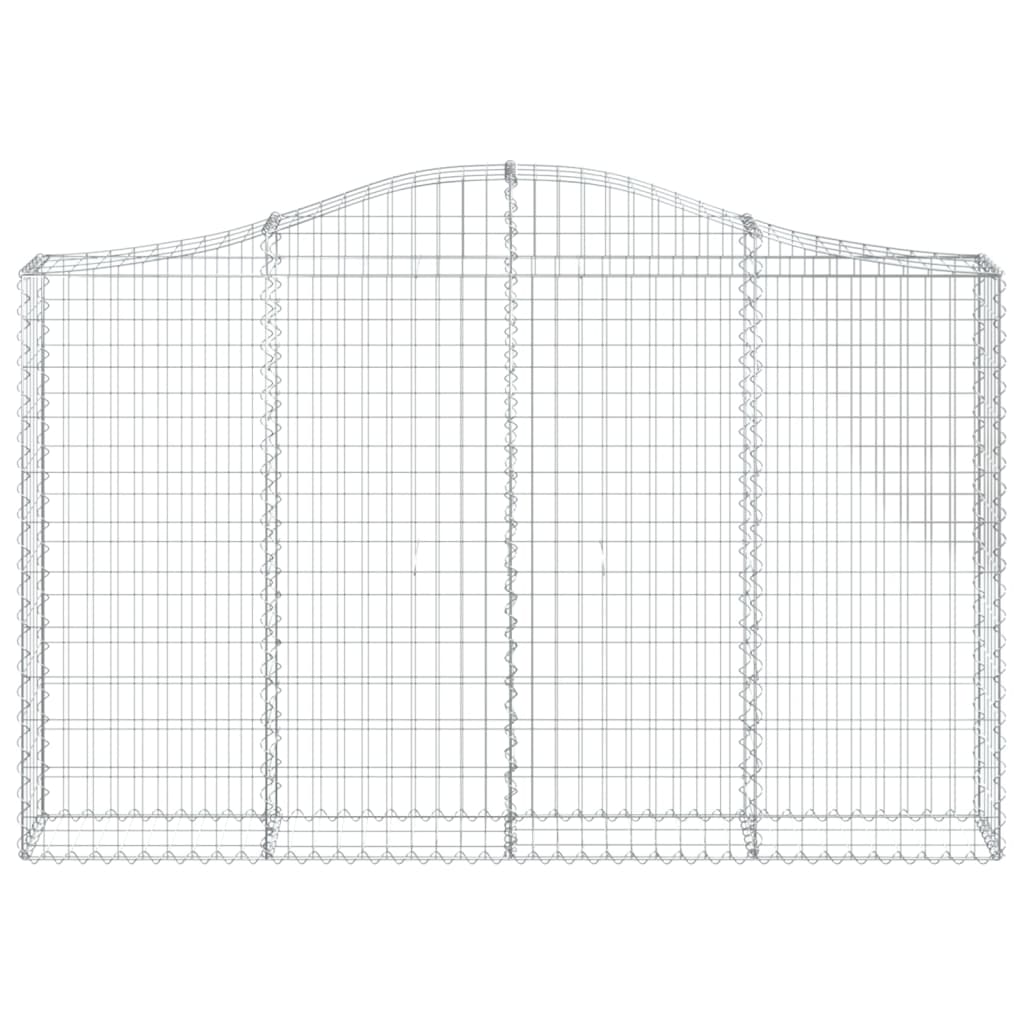 buede gabionkurve 10 stk. 200x30x120/140 cm galvaniseret jern