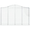 buede gabionkurve 10 stk. 200x30x120/140 cm galvaniseret jern