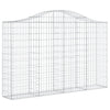 buede gabionkurve 11 stk. 200x30x120/140 cm galvaniseret jern