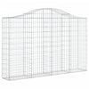 buede gabionkurve 12 stk. 200x30x120/140 cm galvaniseret jern