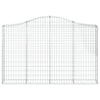 buede gabionkurve 13 stk. 200x30x120/140 cm galvaniseret jern