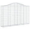 buede gabionkurve 14 stk. 200x30x120/140 cm galvaniseret jern
