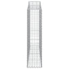 buede gabionkurve 14 stk. 200x30x120/140 cm galvaniseret jern