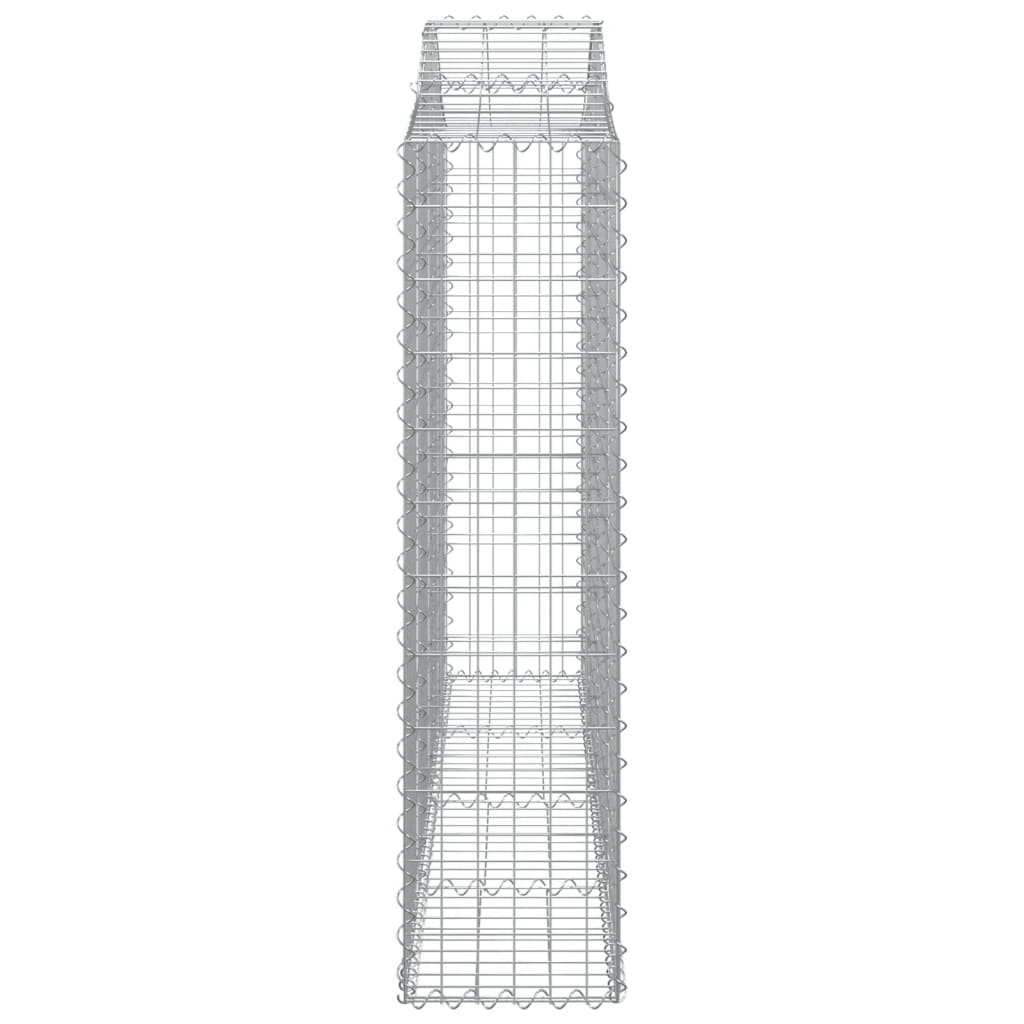 buede gabionkurve 20 stk. 200x30x120/140 cm galvaniseret jern