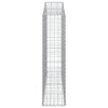 buede gabionkurve 20 stk. 200x30x120/140 cm galvaniseret jern