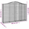 buede gabionkurve 9 stk. 200x30x140/160 cm galvaniseret jern